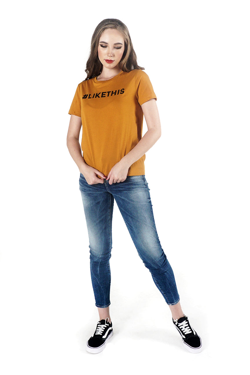 T-Shirt Lengan Pendek Wonder Dark Mustard