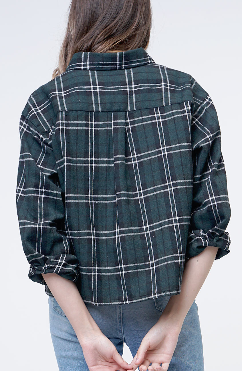 Kemeja Flanel Miura Green Black
