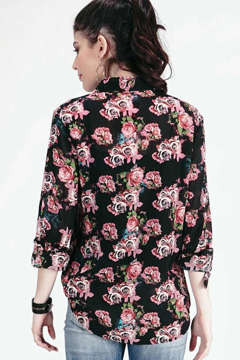 Kemeja Lengan Panjang Rossy Black