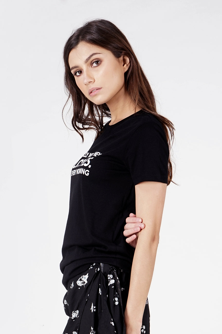 T-Shirt Lengan Pendek Ally Black
