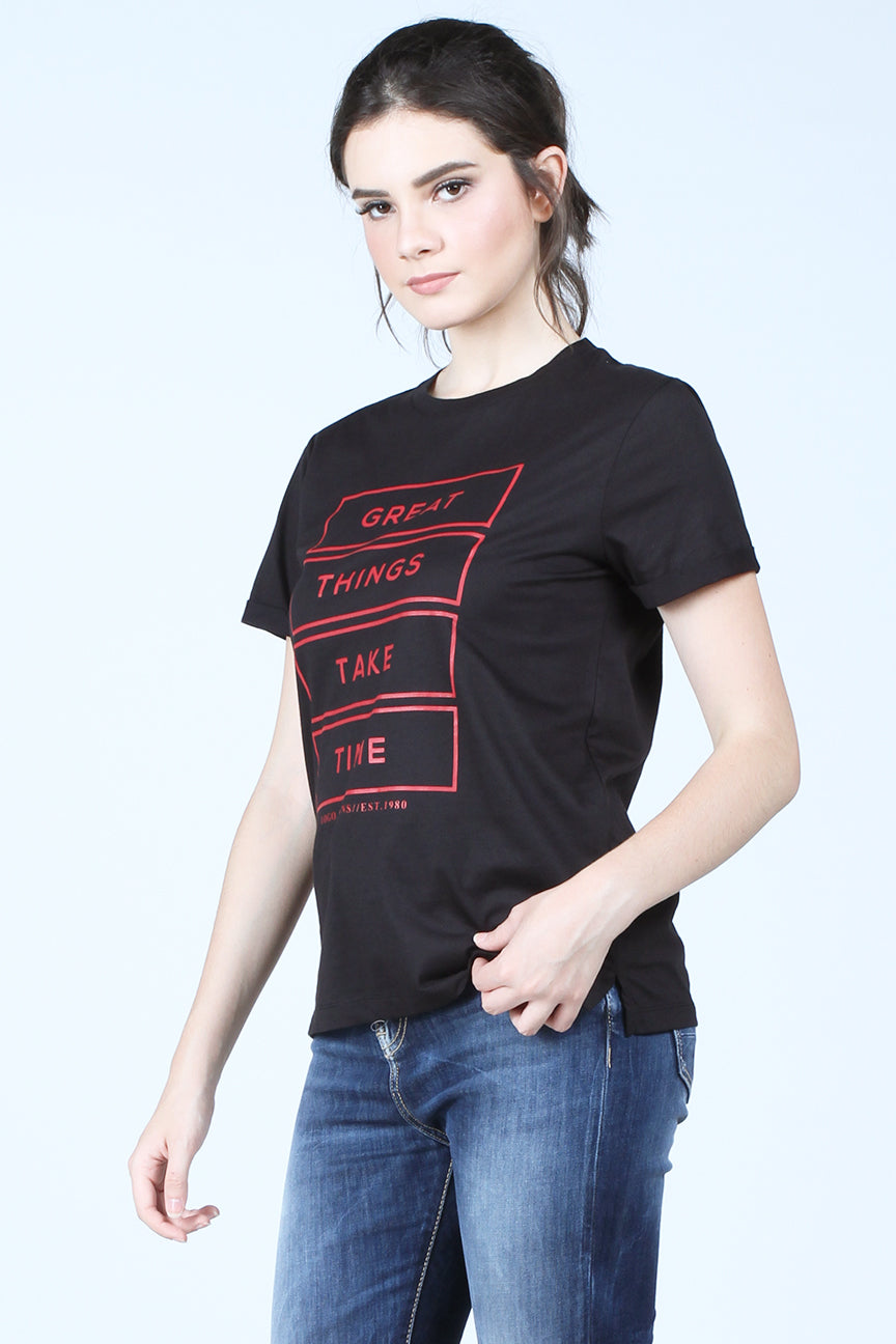 T-Shirt Lengan Pendek Take Time Black