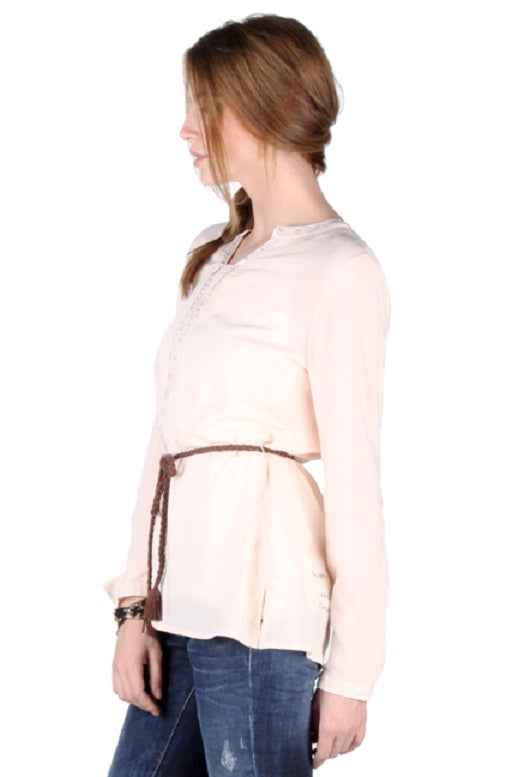Kemeja Lengan Panjang Papyrus Peach Tunic