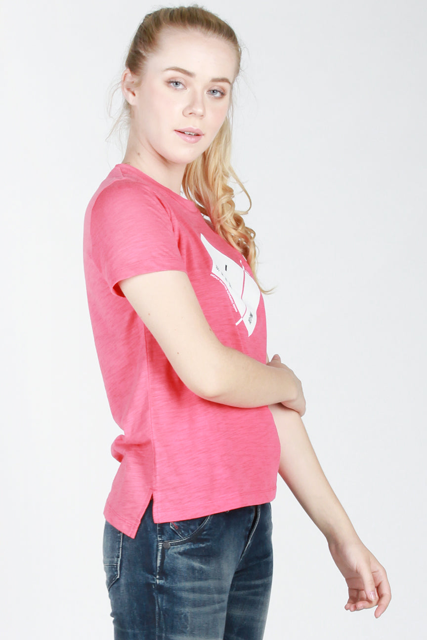 T-Shirt Lengan Pendek Silence Pink