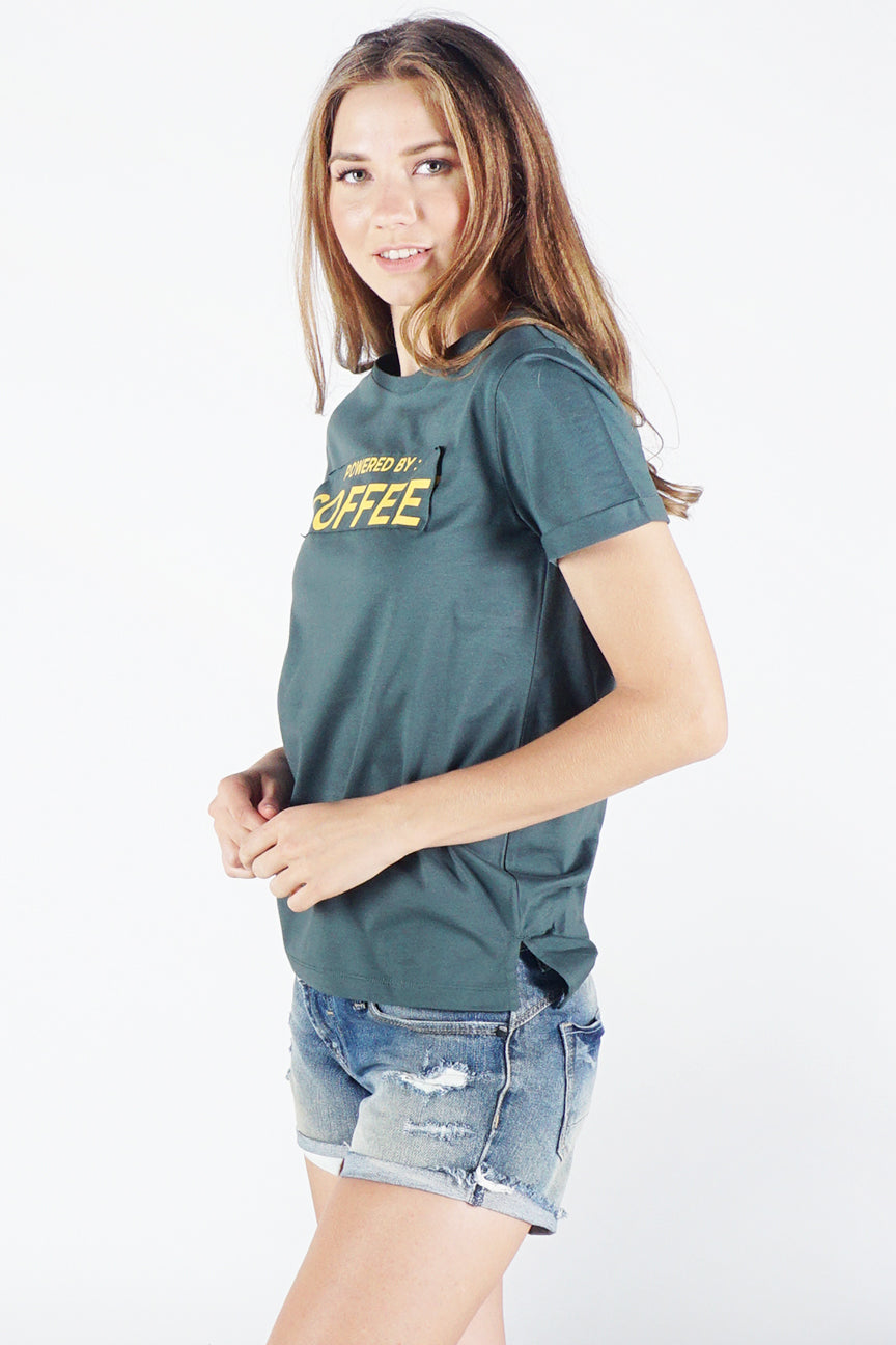 T-Shirt Lengan Pendek Coffee Green