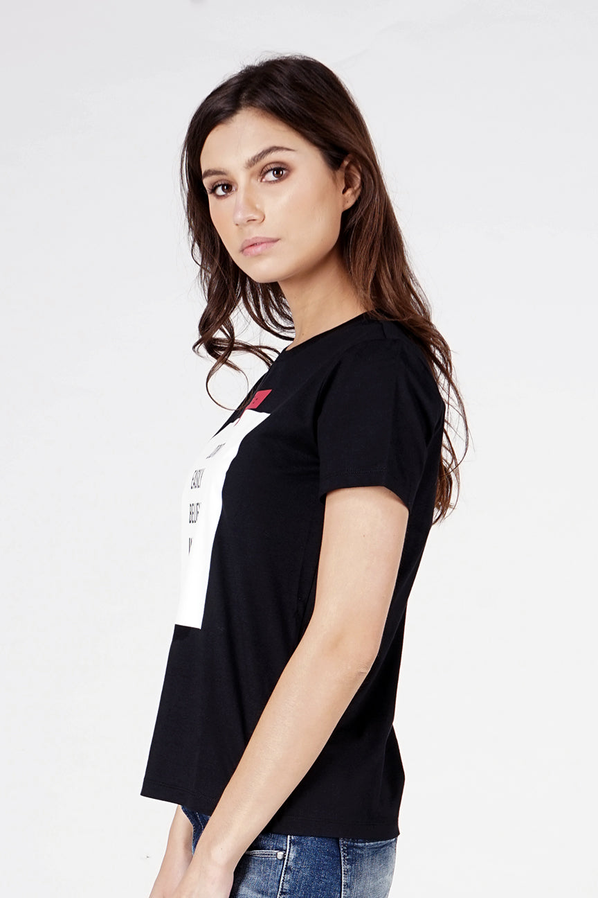T-Shirt Lengan Pendek Note Black