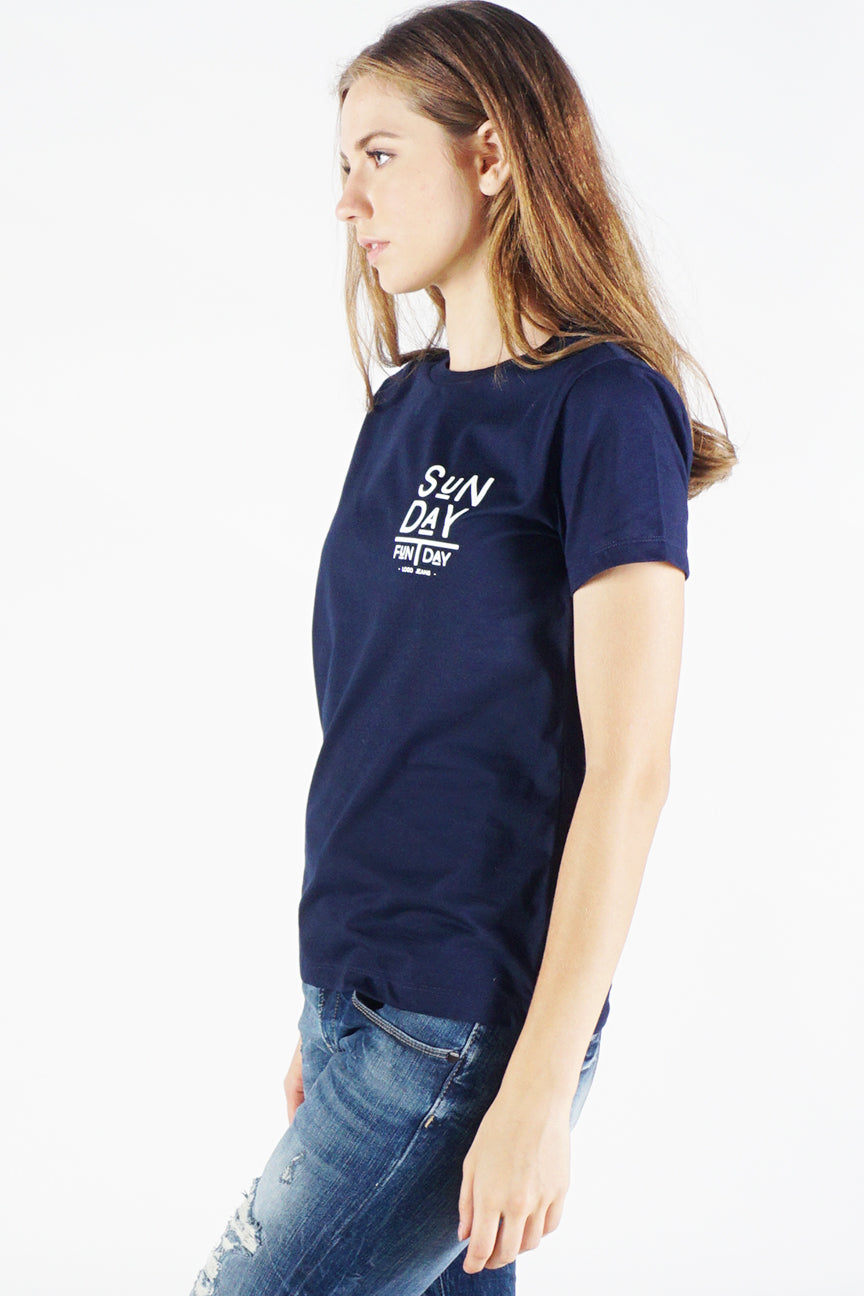 T-Shirt Lengan Pendek Funday Navy