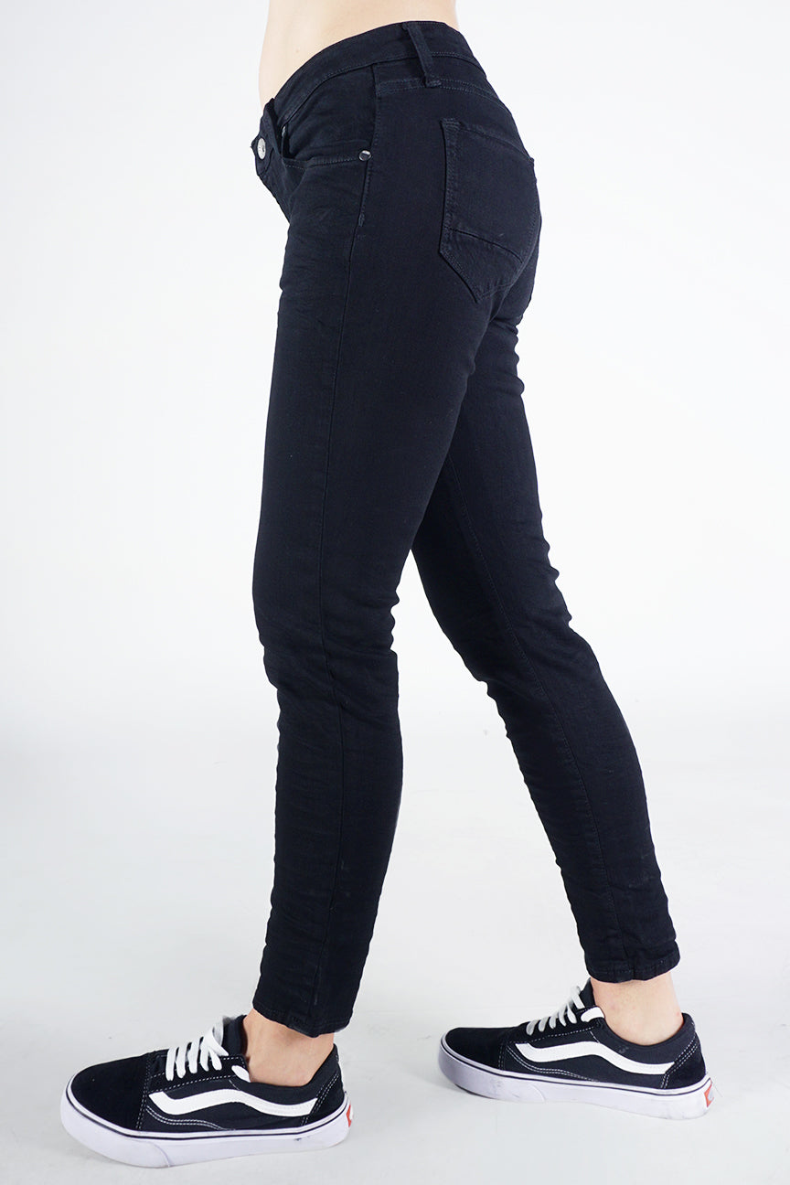 Jeans Skinny C7 Series Black Middle Waist