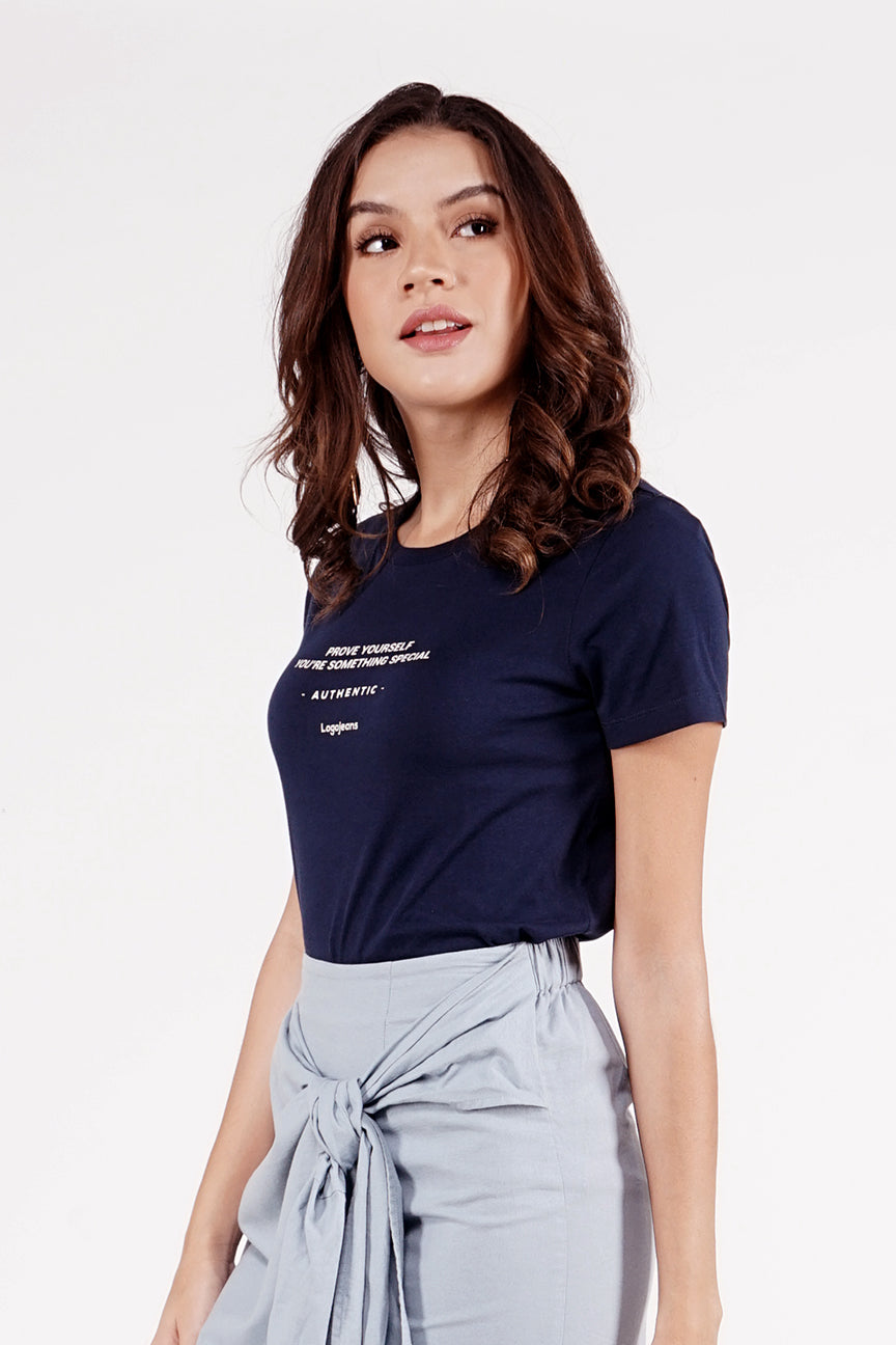 T-Shirt Lengan Pendek Self Dark Navy
