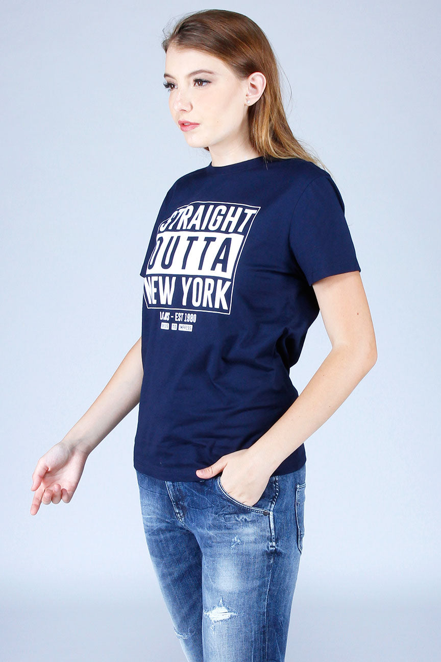 T-Shirt Lengan Pendek Out Navy